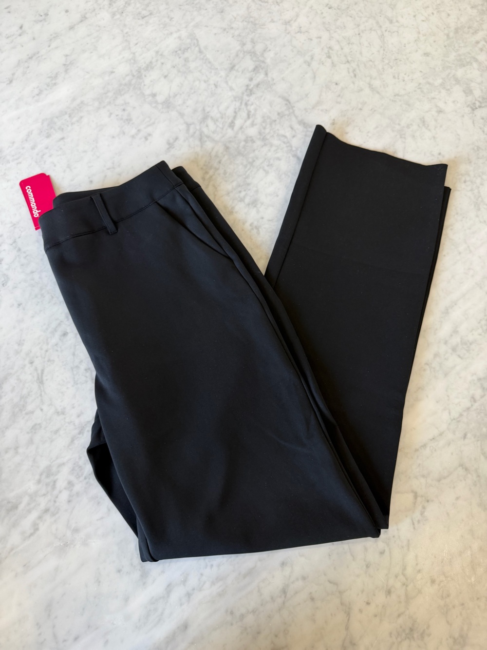 Commando Neoprene CEO Trouser Black Wide Leg Pants NWT Large